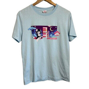 LilyPichu Blue Comfi Beats Tee Shirt M Short Sleeve Set List Concert Cotton